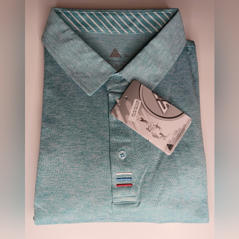 Mens Blue Sport Polo-Style Shirt.